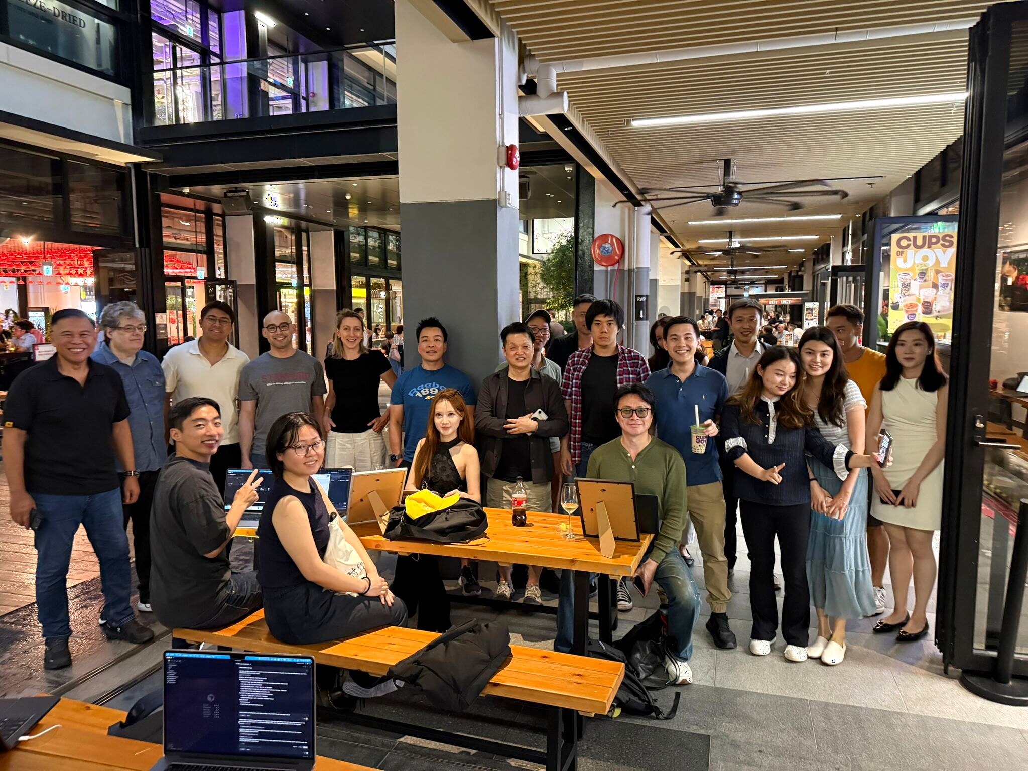 Group photo from Boba and Tech: Vibe Coding 101 at Central Market